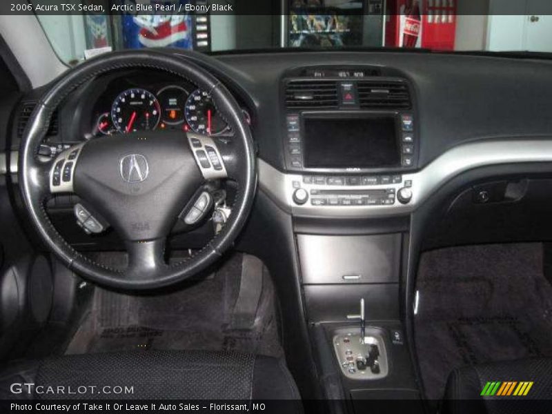 Arctic Blue Pearl / Ebony Black 2006 Acura TSX Sedan