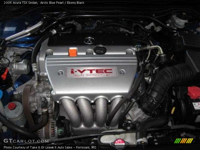 Arctic Blue Pearl / Ebony Black 2006 Acura TSX Sedan