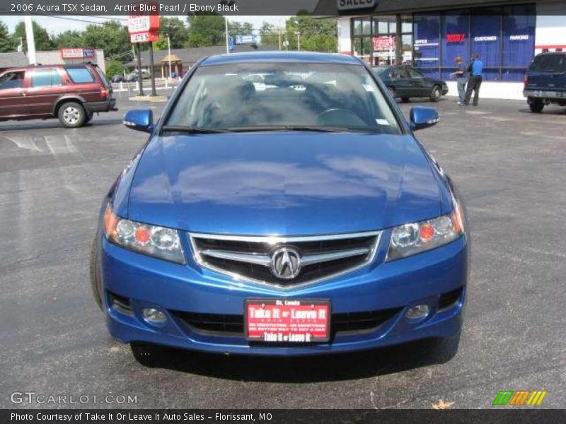 Arctic Blue Pearl / Ebony Black 2006 Acura TSX Sedan