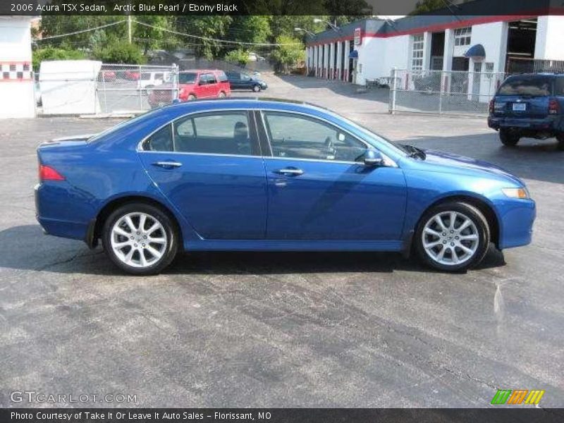Arctic Blue Pearl / Ebony Black 2006 Acura TSX Sedan