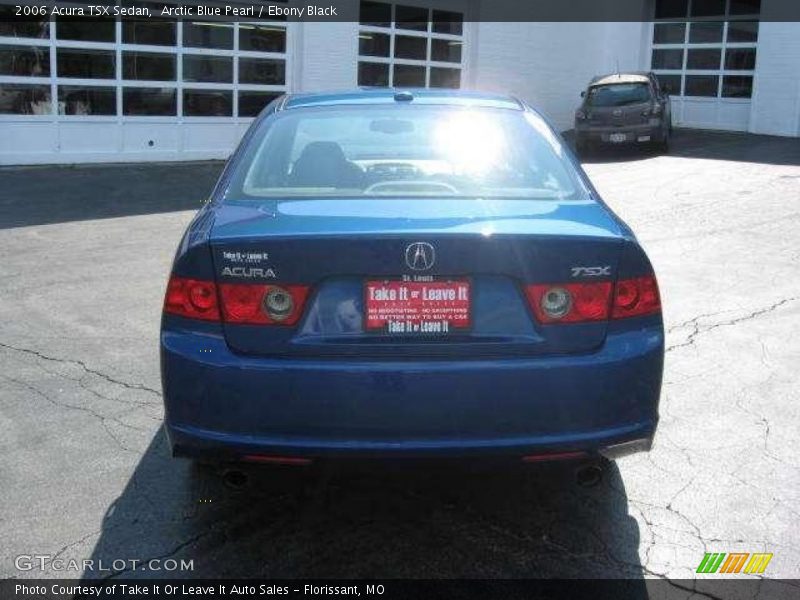 Arctic Blue Pearl / Ebony Black 2006 Acura TSX Sedan