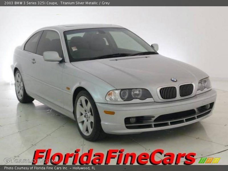 Titanium Silver Metallic / Grey 2003 BMW 3 Series 325i Coupe
