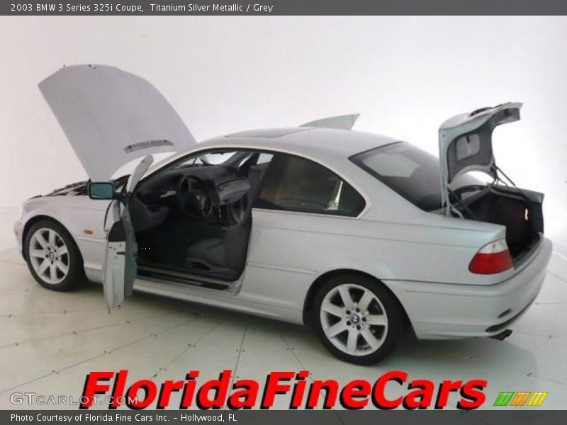 Titanium Silver Metallic / Grey 2003 BMW 3 Series 325i Coupe