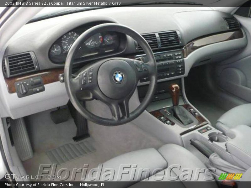 Titanium Silver Metallic / Grey 2003 BMW 3 Series 325i Coupe