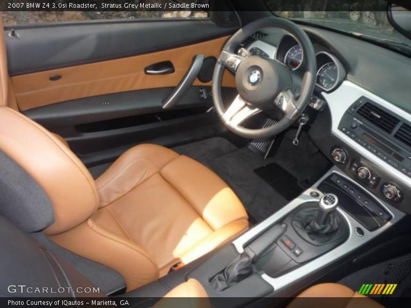 Stratus Grey Metallic / Saddle Brown 2007 BMW Z4 3.0si Roadster