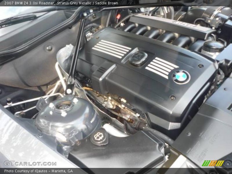 Stratus Grey Metallic / Saddle Brown 2007 BMW Z4 3.0si Roadster