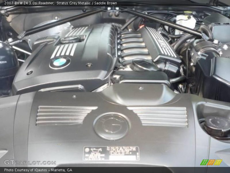 Stratus Grey Metallic / Saddle Brown 2007 BMW Z4 3.0si Roadster