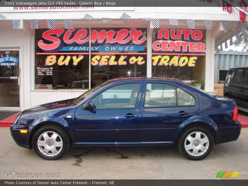 Galactic Blue / Beige 2001 Volkswagen Jetta GLX VR6 Sedan