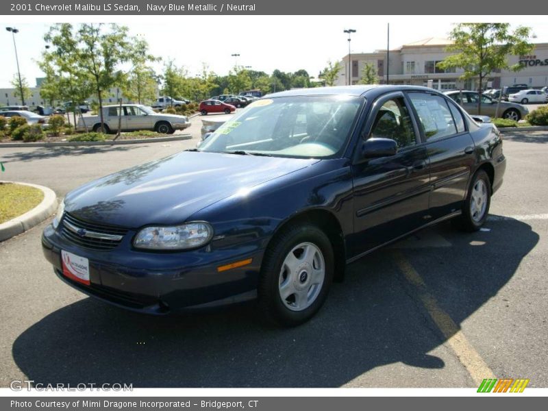 Navy Blue Metallic / Neutral 2001 Chevrolet Malibu LS Sedan