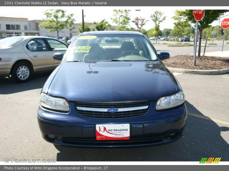 Navy Blue Metallic / Neutral 2001 Chevrolet Malibu LS Sedan