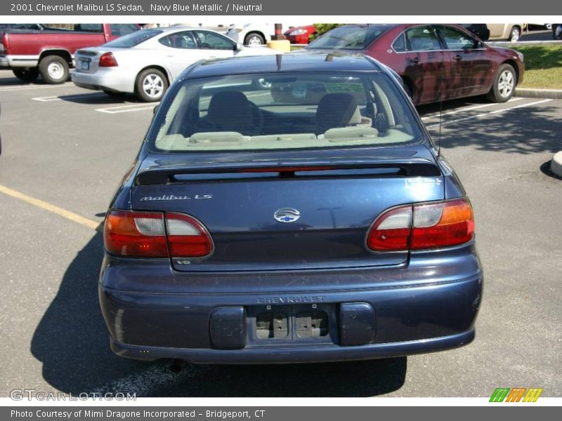 Navy Blue Metallic / Neutral 2001 Chevrolet Malibu LS Sedan