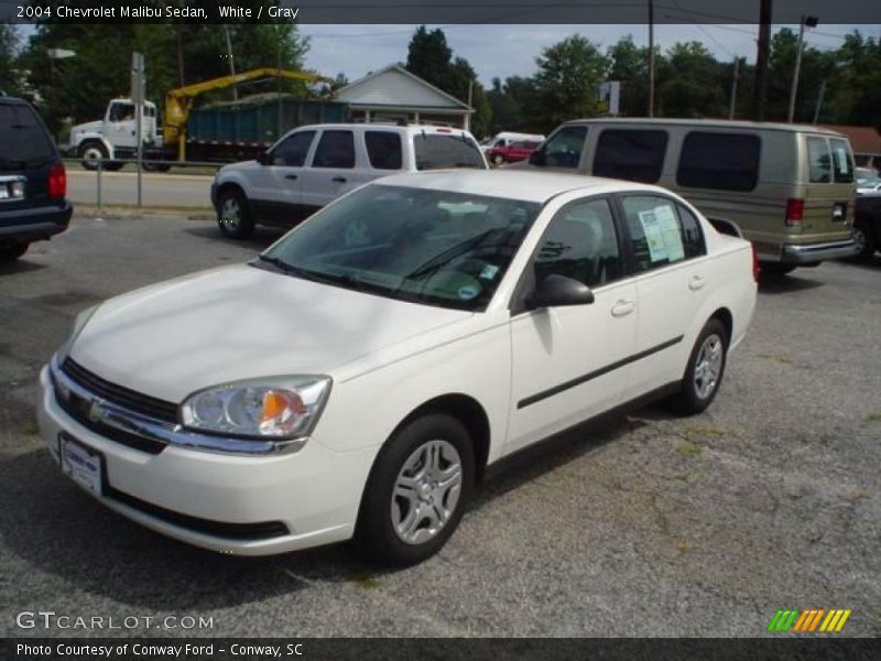 White / Gray 2004 Chevrolet Malibu Sedan