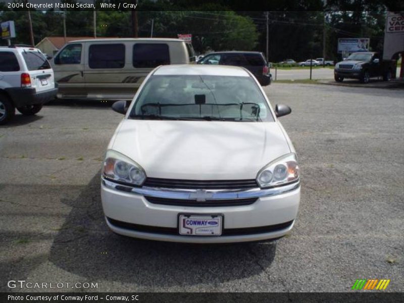 White / Gray 2004 Chevrolet Malibu Sedan
