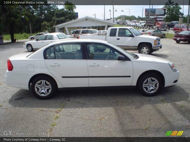 White / Gray 2004 Chevrolet Malibu Sedan