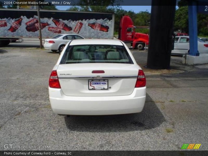 White / Gray 2004 Chevrolet Malibu Sedan