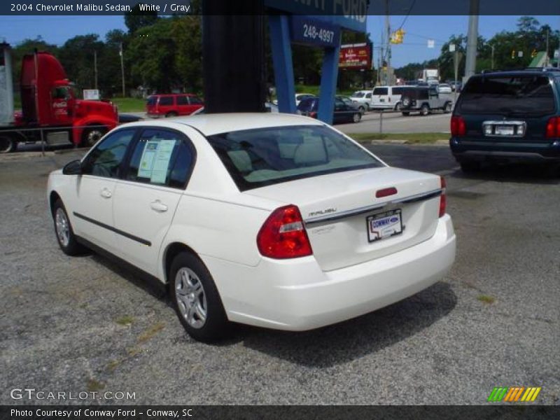 White / Gray 2004 Chevrolet Malibu Sedan