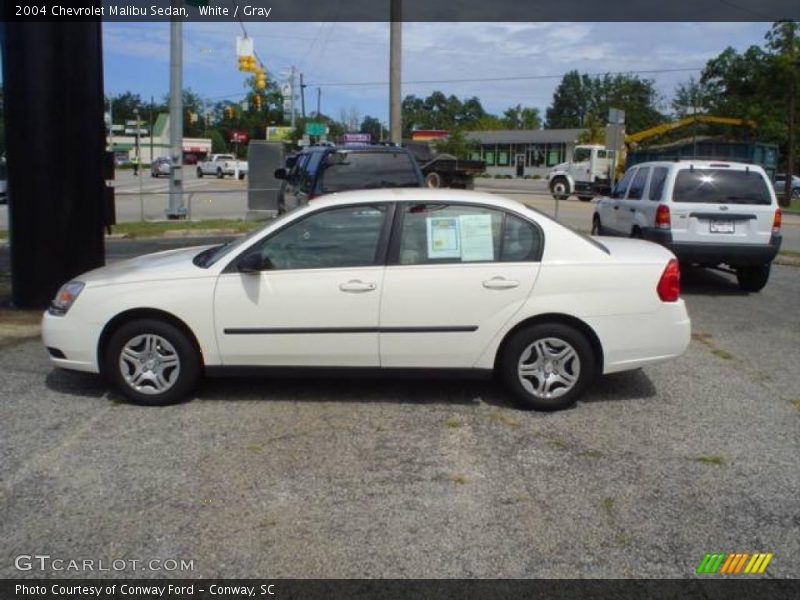 White / Gray 2004 Chevrolet Malibu Sedan