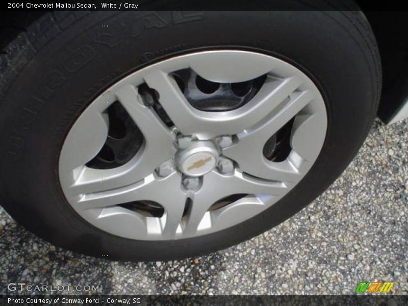White / Gray 2004 Chevrolet Malibu Sedan