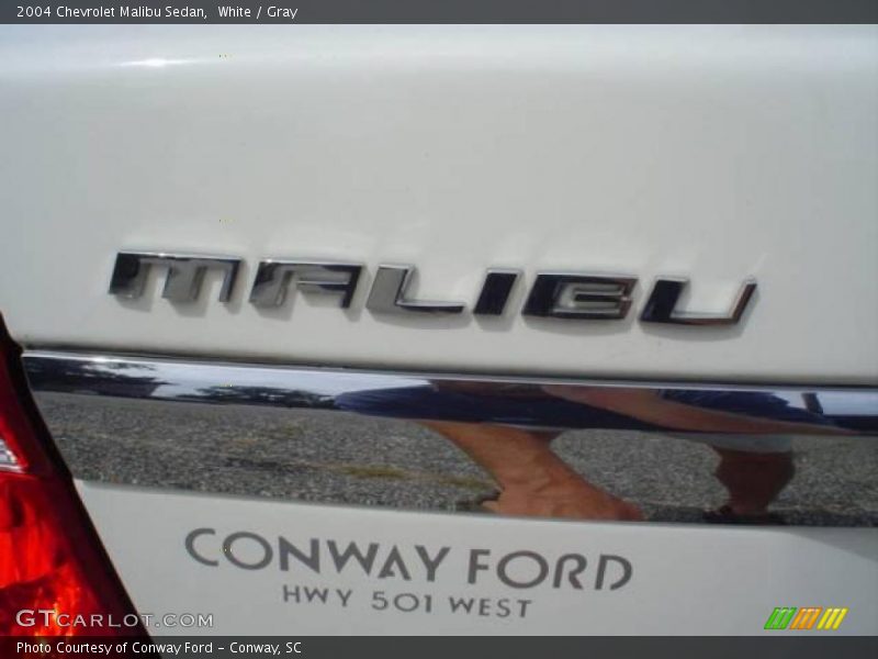 White / Gray 2004 Chevrolet Malibu Sedan