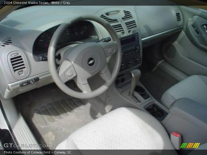 White / Gray 2004 Chevrolet Malibu Sedan
