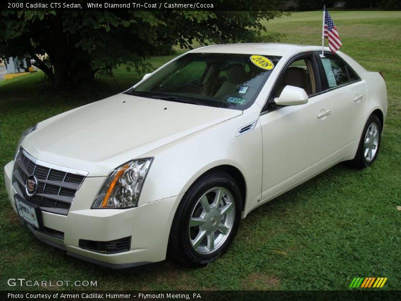 White Diamond Tri-Coat / Cashmere/Cocoa 2008 Cadillac CTS Sedan