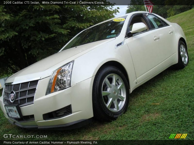 White Diamond Tri-Coat / Cashmere/Cocoa 2008 Cadillac CTS Sedan