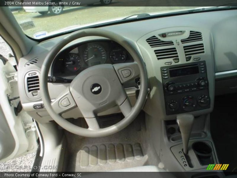 White / Gray 2004 Chevrolet Malibu Sedan
