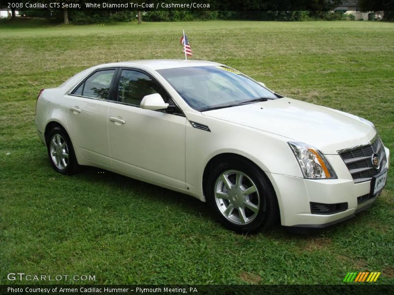 White Diamond Tri-Coat / Cashmere/Cocoa 2008 Cadillac CTS Sedan