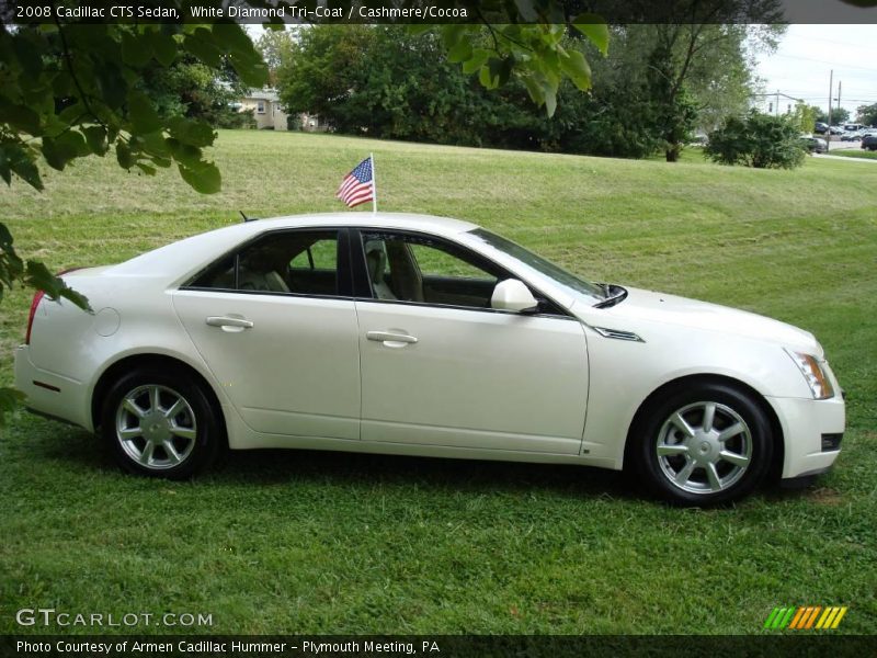 White Diamond Tri-Coat / Cashmere/Cocoa 2008 Cadillac CTS Sedan