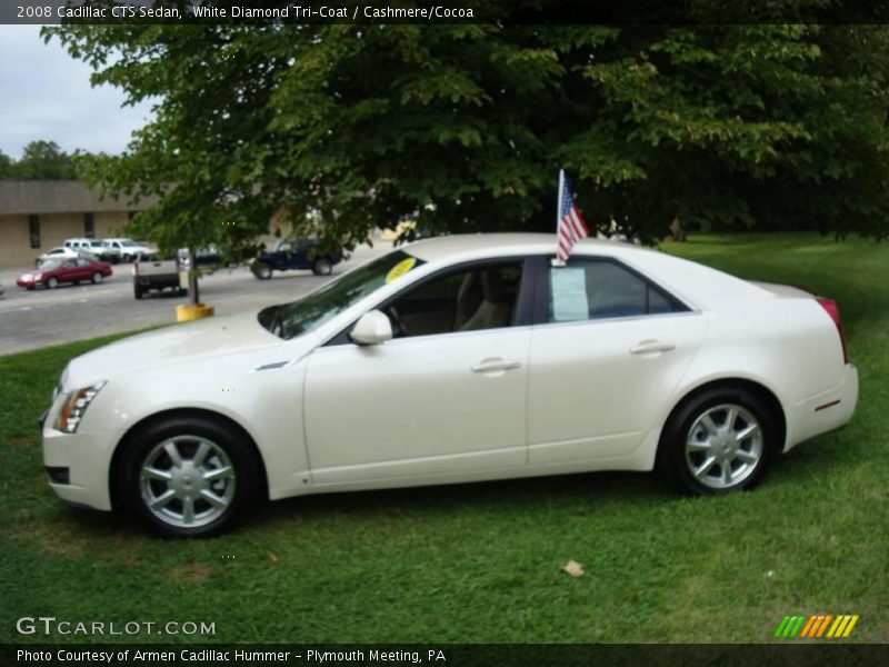 White Diamond Tri-Coat / Cashmere/Cocoa 2008 Cadillac CTS Sedan