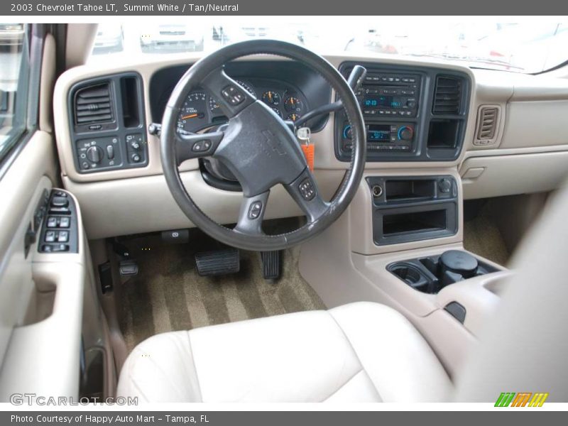 Summit White / Tan/Neutral 2003 Chevrolet Tahoe LT