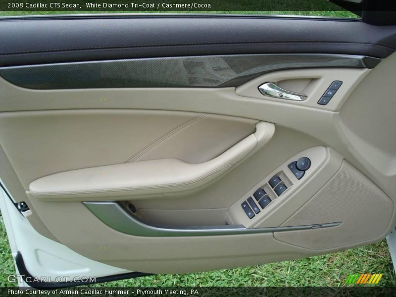 White Diamond Tri-Coat / Cashmere/Cocoa 2008 Cadillac CTS Sedan