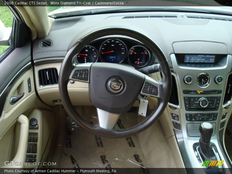 White Diamond Tri-Coat / Cashmere/Cocoa 2008 Cadillac CTS Sedan