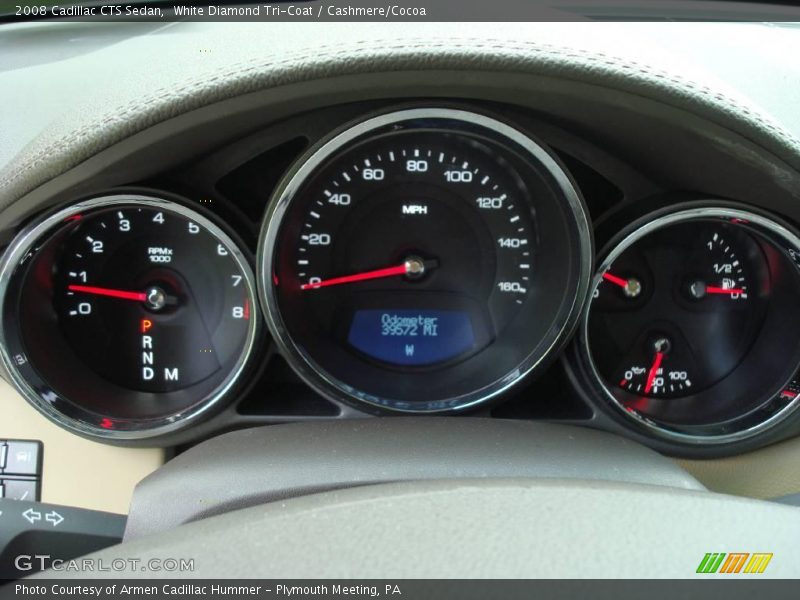 White Diamond Tri-Coat / Cashmere/Cocoa 2008 Cadillac CTS Sedan