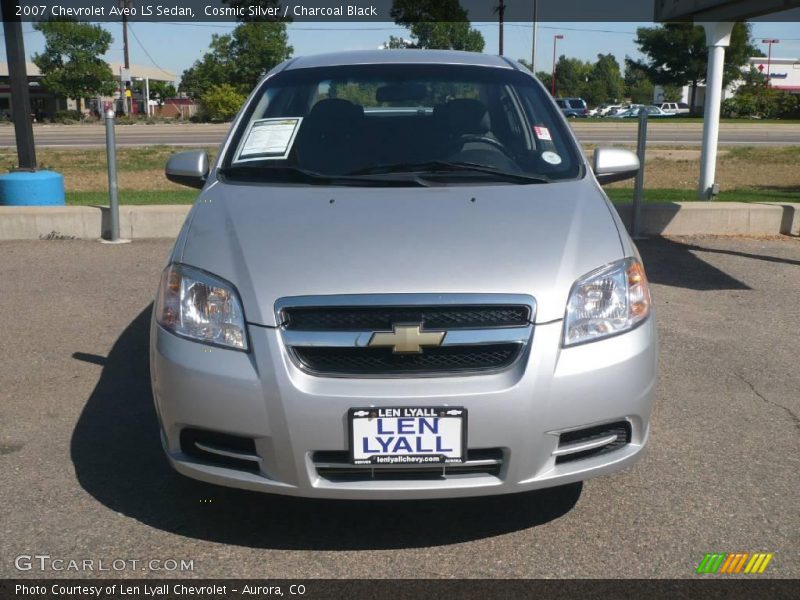 Cosmic Silver / Charcoal Black 2007 Chevrolet Aveo LS Sedan