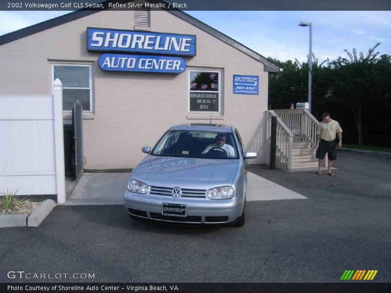 Reflex Silver Metallic / Black 2002 Volkswagen Golf GLS Sedan