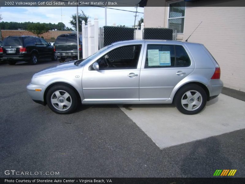 Reflex Silver Metallic / Black 2002 Volkswagen Golf GLS Sedan