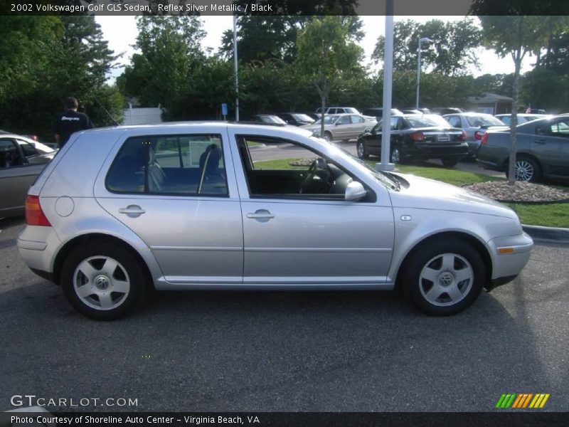 Reflex Silver Metallic / Black 2002 Volkswagen Golf GLS Sedan