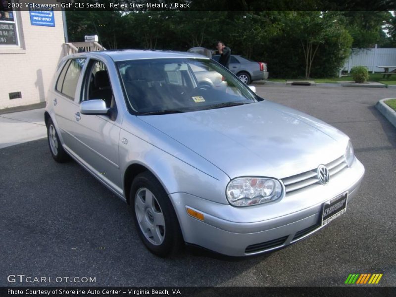 Reflex Silver Metallic / Black 2002 Volkswagen Golf GLS Sedan