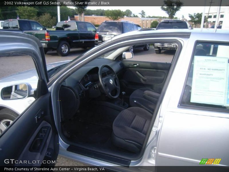 Reflex Silver Metallic / Black 2002 Volkswagen Golf GLS Sedan