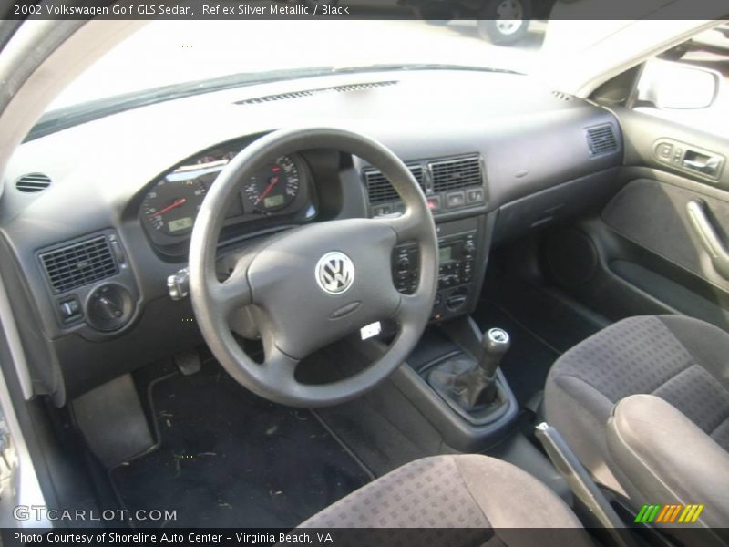 Reflex Silver Metallic / Black 2002 Volkswagen Golf GLS Sedan