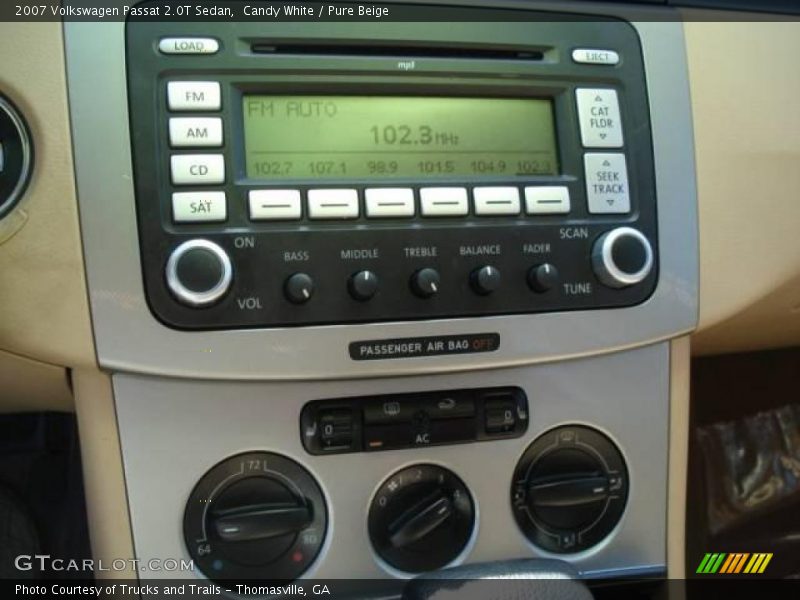 Candy White / Pure Beige 2007 Volkswagen Passat 2.0T Sedan