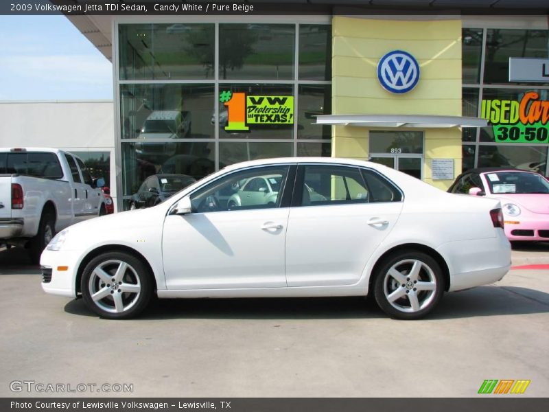 Candy White / Pure Beige 2009 Volkswagen Jetta TDI Sedan