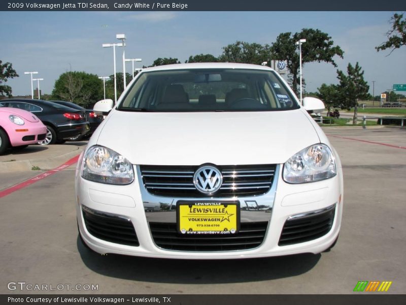 Candy White / Pure Beige 2009 Volkswagen Jetta TDI Sedan