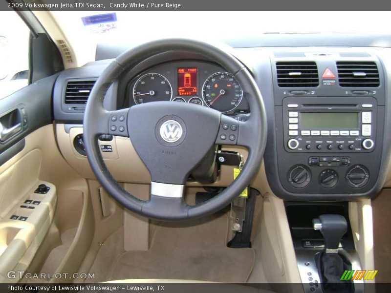 Candy White / Pure Beige 2009 Volkswagen Jetta TDI Sedan