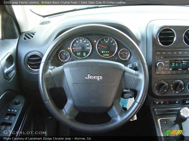 Brilliant Black Crystal Pearl / Dark Slate Gray McKinley Leather 2009 Jeep Patriot Limited