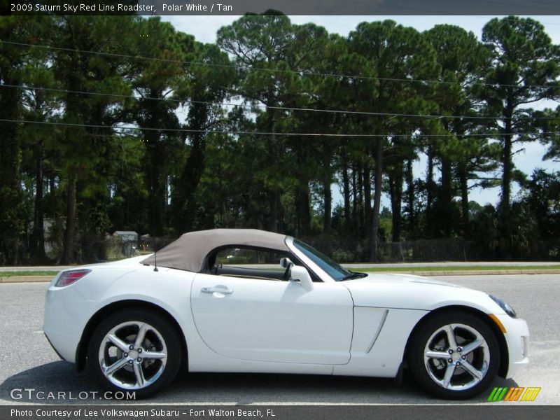 Polar White / Tan 2009 Saturn Sky Red Line Roadster