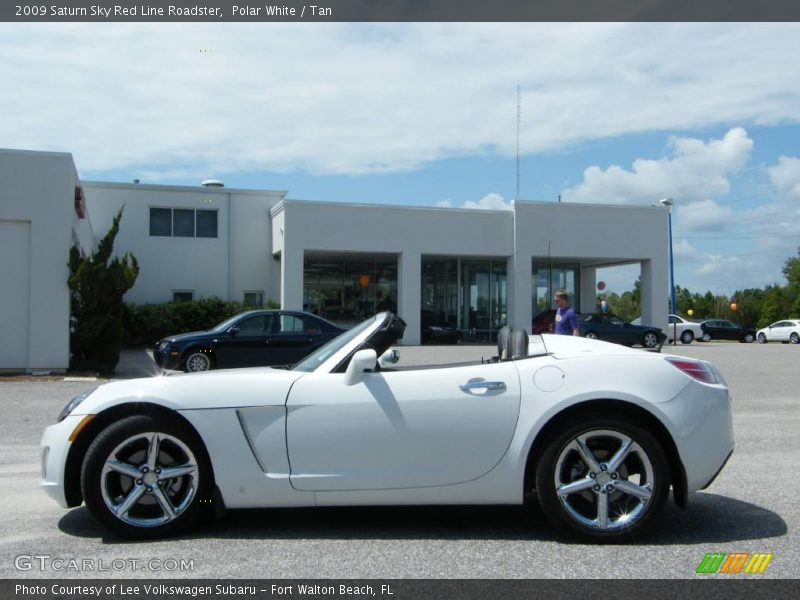 Polar White / Tan 2009 Saturn Sky Red Line Roadster