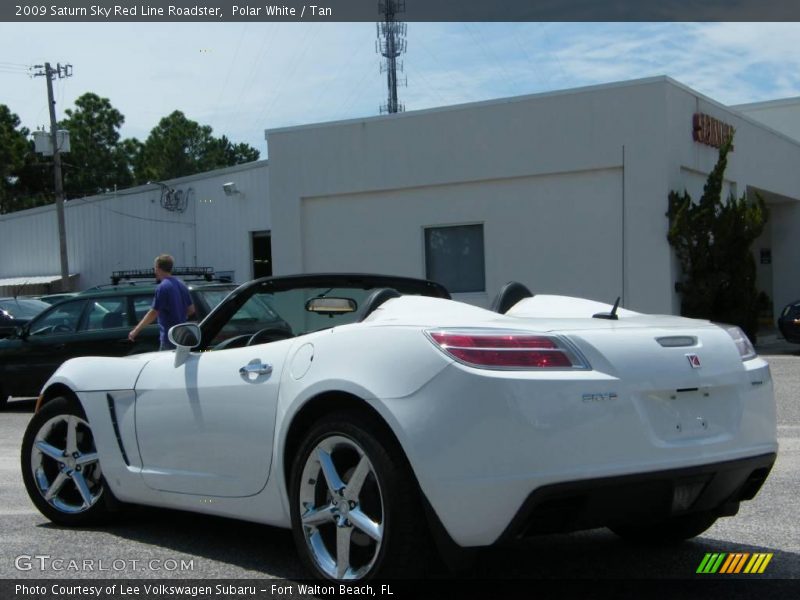 Polar White / Tan 2009 Saturn Sky Red Line Roadster
