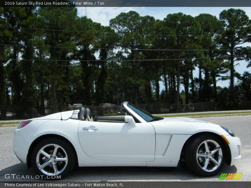 Polar White / Tan 2009 Saturn Sky Red Line Roadster